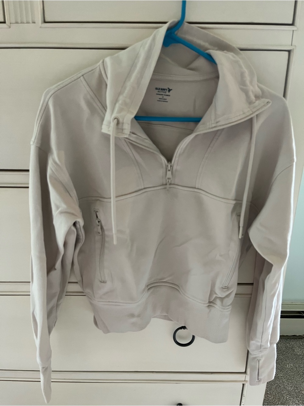 Old Navy Active Dynamic Fleece Hoodie in Light Beige